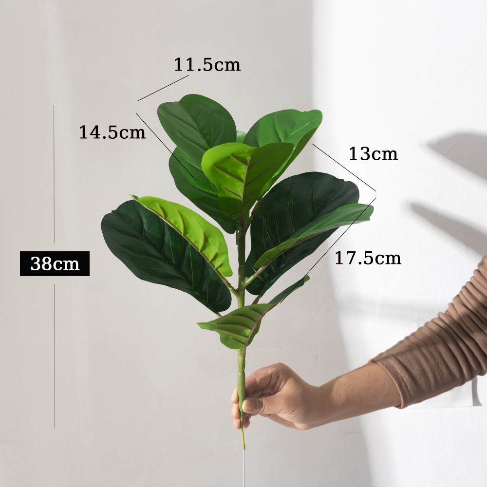 38 ซม.9 ส้อมประดิษฐ์ Ficus พืช - Ficus Lyrata Tree บทวิจารณ์และราคา
